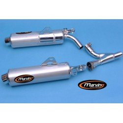 Marving Uitlaatsysteem Round | Zilver | Sym 250 Quad Lander