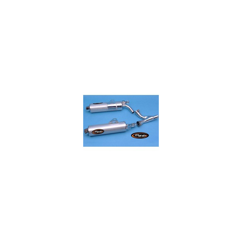 Marving Uitlaatsysteem Round | Zilver | Sym 250 Quad Lander