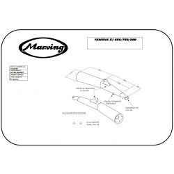 Marving Uitlaten Master | Chroom | Yamaha XJ650/XJ750/XJ900F