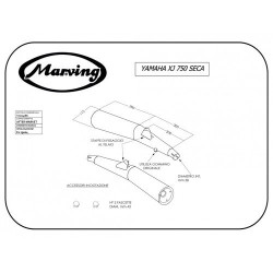 Marving Uitlaten Master | Chroom | Yamaha XJ750 Seca