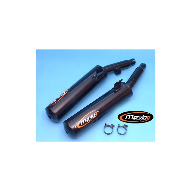 Marving Uitlaten Cylindrical | Zwart | Yamaha FJ1200