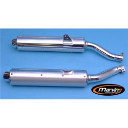 Marving Uitlaten Cylindrical | Chroom/Zilver | Yamaha TRX850