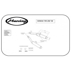 Marving Uitlaten Cylindrical | Chroom/Zilver | Yamaha TRX850