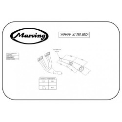 Marving Uitlaatsysteem 4-1 Master | Chroom | Yamaha XJ750 Seca