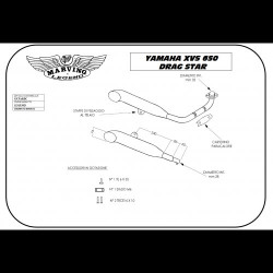 Marving Uitlaten Legend | Chroom | Yamaha XVS650 DragStar