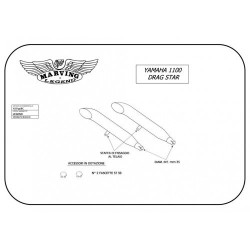 Marving Uitlaten Legend | Chroom | Yamaha XVS1100 DragStar/Classic