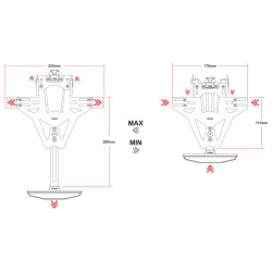 Highsider Kentekenplaathouder Universeel Akron-RS PRO