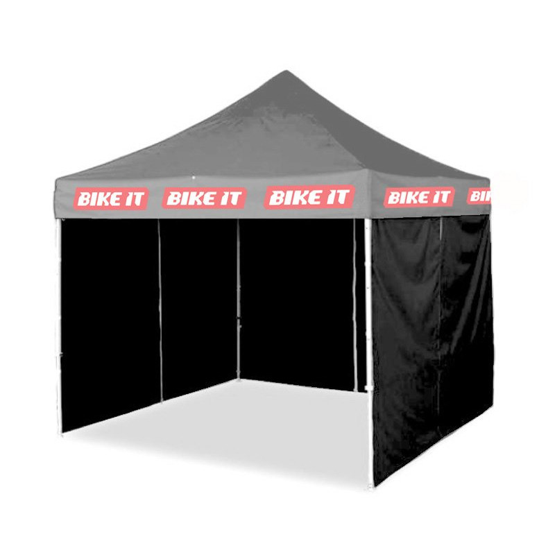 Bike-It Zijwanden Partytent (4 stuks) | Zwart