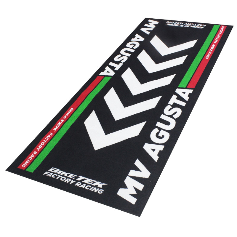 Biketek Garagemat MV Agusta 190x80cm Series 4 | Zwart/Rood/Groen/Wit | MV Agusta 675/800/1000