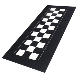 Biketek Garagemat Checker 190x80cm Series 4 | Zwart/Wit