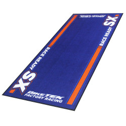 Biketek Garagemat Race Ready SX 190x80cm Series 5 | Blauw/Oranje