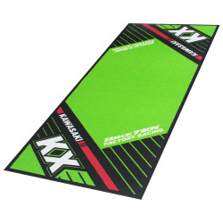 Biketek Garagemat Kawasaki KX 190x80cm Series 6 | Zwart/Groen | Kawasaki