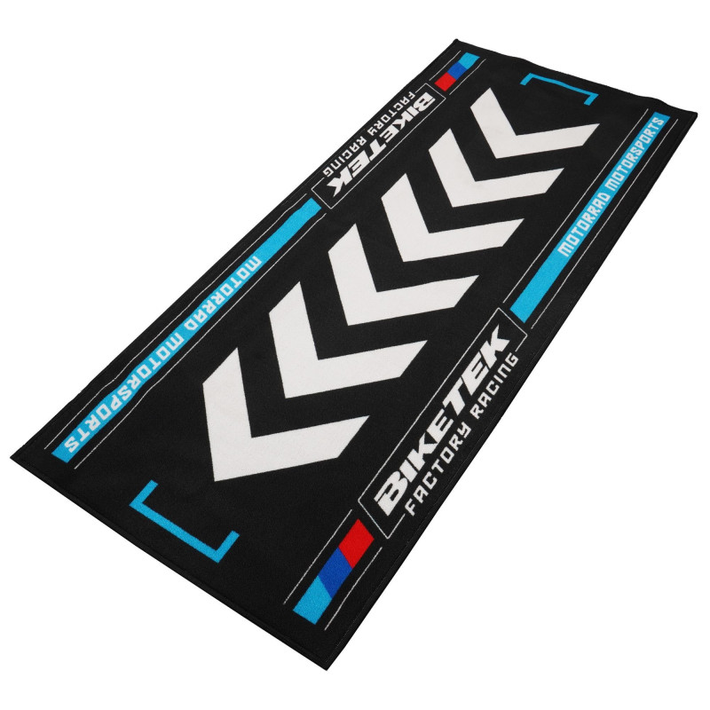 Biketek Garagemat Motorrad 190x80cm Series 7 | Zwart/Rood/Blauw/Wit