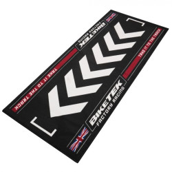 Biketek Garagemat British 190x80cm Series 7 | Zwart/Rood/Wit