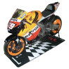 MotoGP Garagemat Finish 190x80cm | Zwart/Rood/Wit
