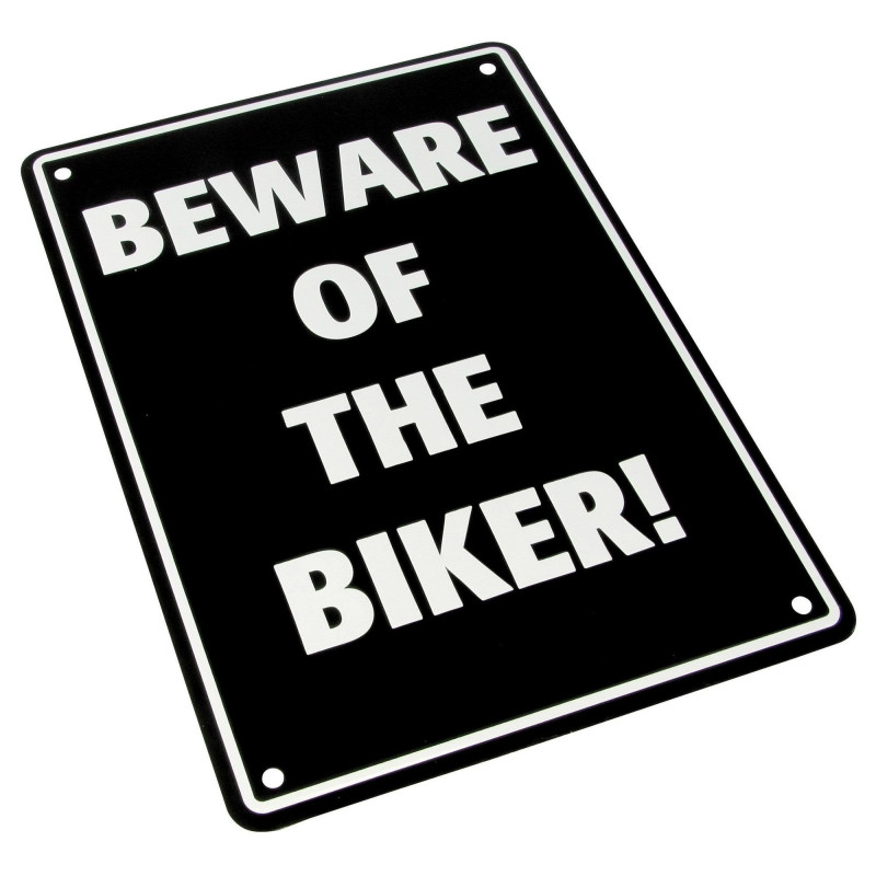 Bike-It Parking SIgn Beware Of The Biker! | Zwart