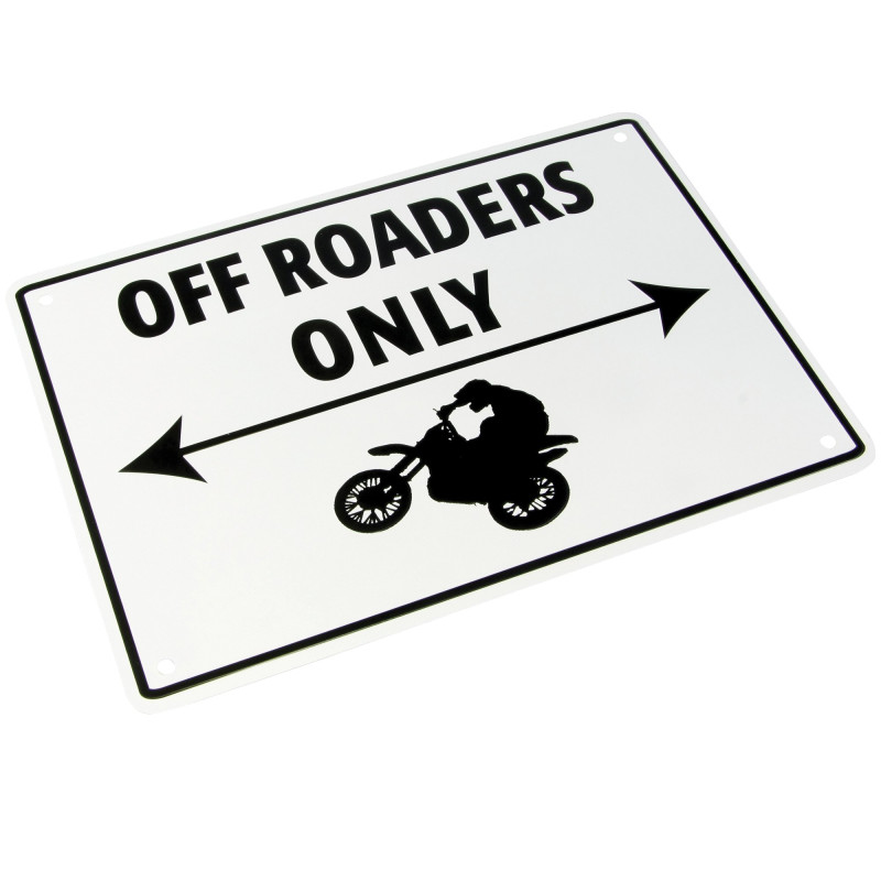 Bike-It Parking SIgn Off-Roaders Only | Wit