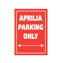 Bike-It Parking Sign Aprilia | Rood