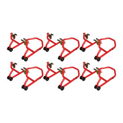 Biketek Paddockstand Series 3 Voorzijde 6 stuks | Rood
