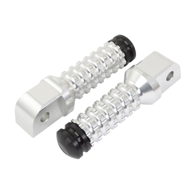 Biketek Voetsteunen + Slider Passagier YA12R | Zilver | Yamaha FZ/YZF