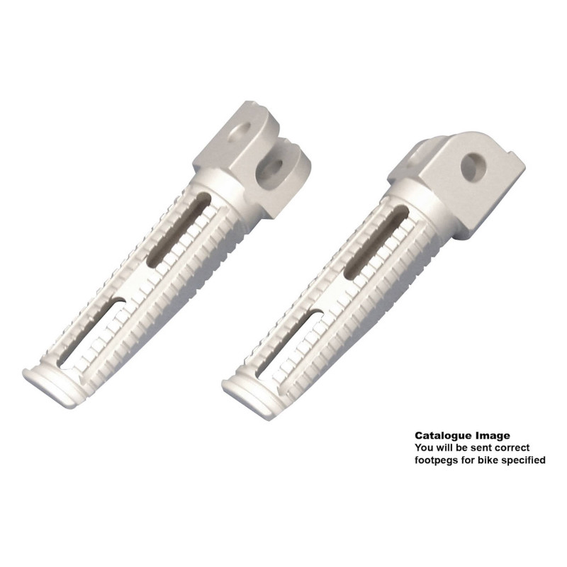 Biketek Voetsteunen Billet Race | Zilver | Kawasaki ZX-12R/ZX-6R/ZX-9R Ninja