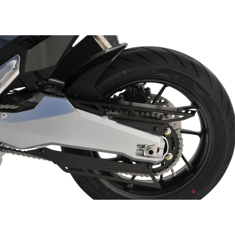 Bodystyle Hugger Achterzijde + Kettingbeschermer (alu) | Mat zwart | Honda Forza 750