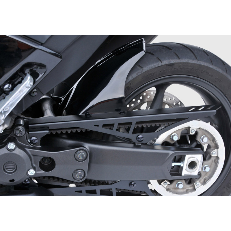 Bodystyle Hugger Achterzijde + Kettingbeschermer (alu) | Zwart | Yamaha Tmax 530 DX/SX