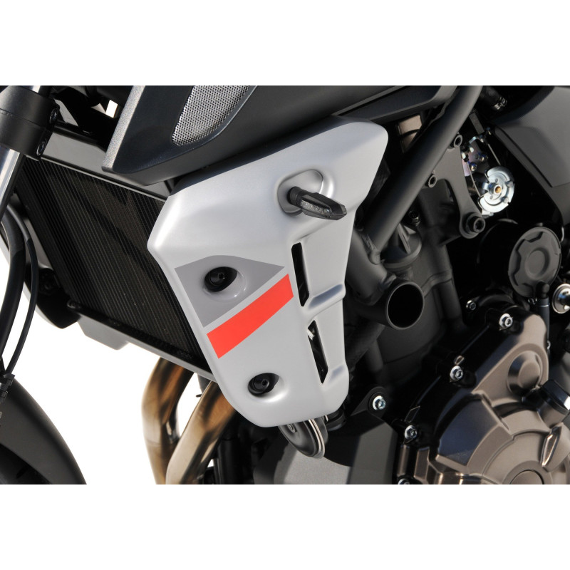 Bodystyle Radiator Zij Cover | Grijs/Rood/Antraciet | Yamaha MT-07