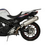 BOS Uitlaat Oval 120 | Zilver | BMW F800GT/F800R