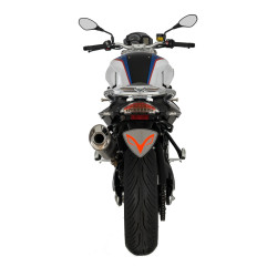BOS Uitlaat Oval 120 | Zilver | BMW F800GT/F800R