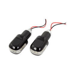 Bike-It Stuurgewichten + Positielicht LED | Zwart