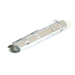 Bike-It Uitlaat Universeel Shorty SlashCut 380mm | Chroom