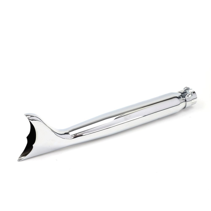 Bike-It Uitlaat Universeel Fishtail 560mm | Chroom
