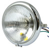 Bike-It Koplamp UK H4 5,75" Bates Style | Chroom