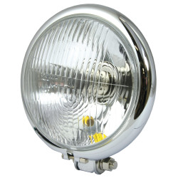Bike-It Koplamp H4 5,75" Bates Style | Chroom