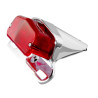 Bike-It Achterlicht + Kentekenhouder Lucas | Rood/Chroom