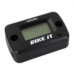 Bike-It Urenteller Motorblok (werkt op vibratie) | Zwart