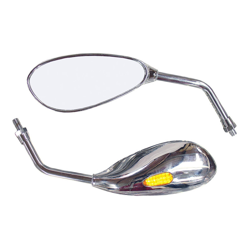 Bike-It Spiegels + Knipperlichten LED Patrol | Chroom