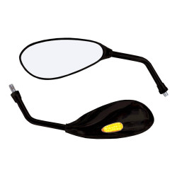 Bike-It Spiegels + Knipperlichten LED Patrol | Zwart