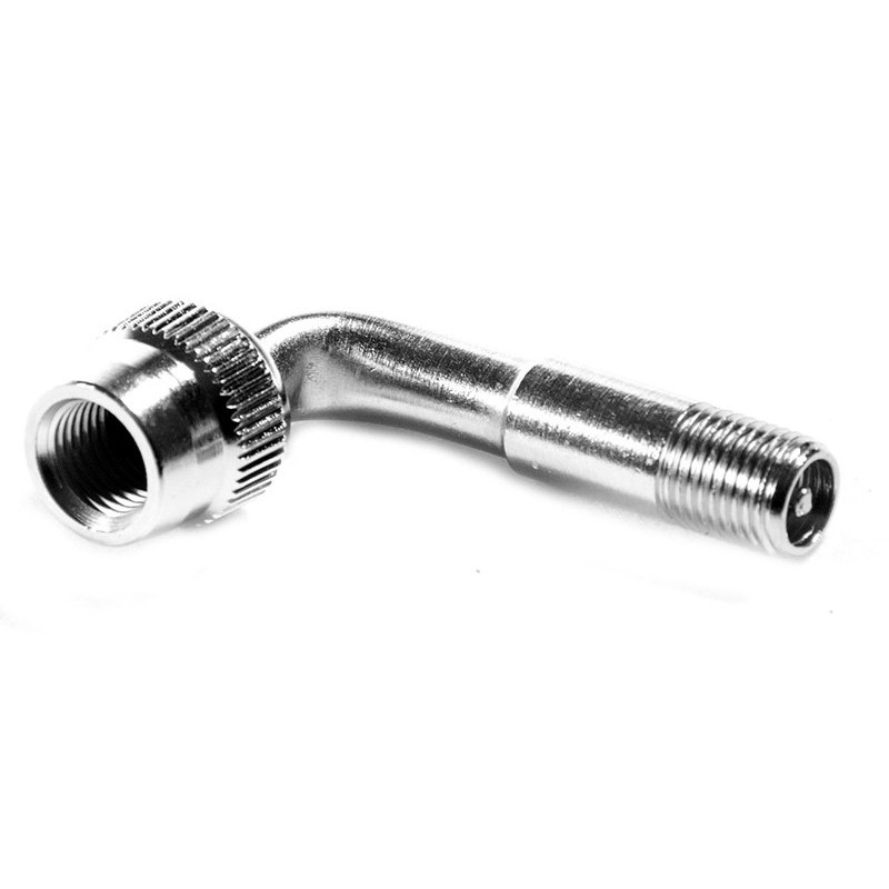 Bike-It Ventiel Verlenger Haaks | Chroom/Zilver
