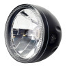 Bike-It Koplamp met LED rand H4 5,75" - Zwart