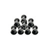Bike-It Kuipbouten + Moeren en Rubbers (8 sets) - Zwart