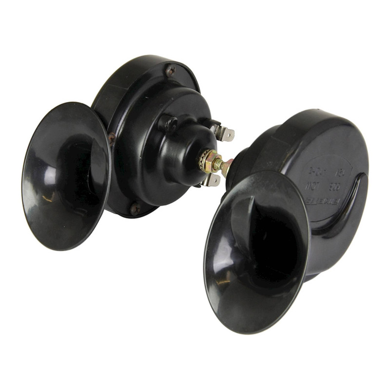 Bike-It Claxon Twin Pack Snail 12V - Zwart