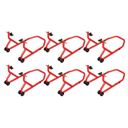 Biketek Paddockstand Series 3 Achterzijde 6 stuks | Rood