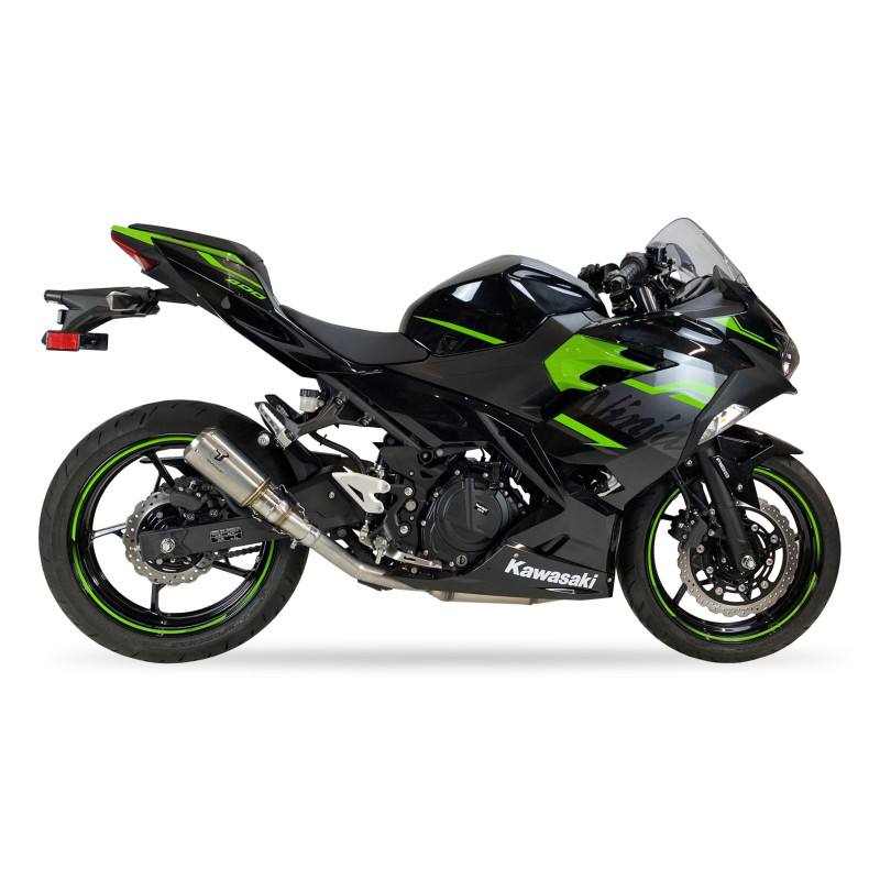 IXRace Uitlaat MK2 Series | Zilver | Kawasaki Ninja 400/500 & Ninja 7 450 Hybrid & Z400/Z500 & Z7 450 Hybrid