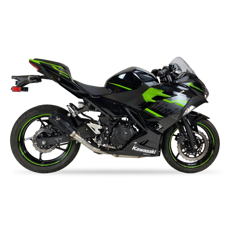 IXRace Uitlaat MK2 Series | Zwart | Kawasaki Ninja 400/500 & Ninja 7 450 Hybrid & Z400/Z500 & Z7 450 Hybrid