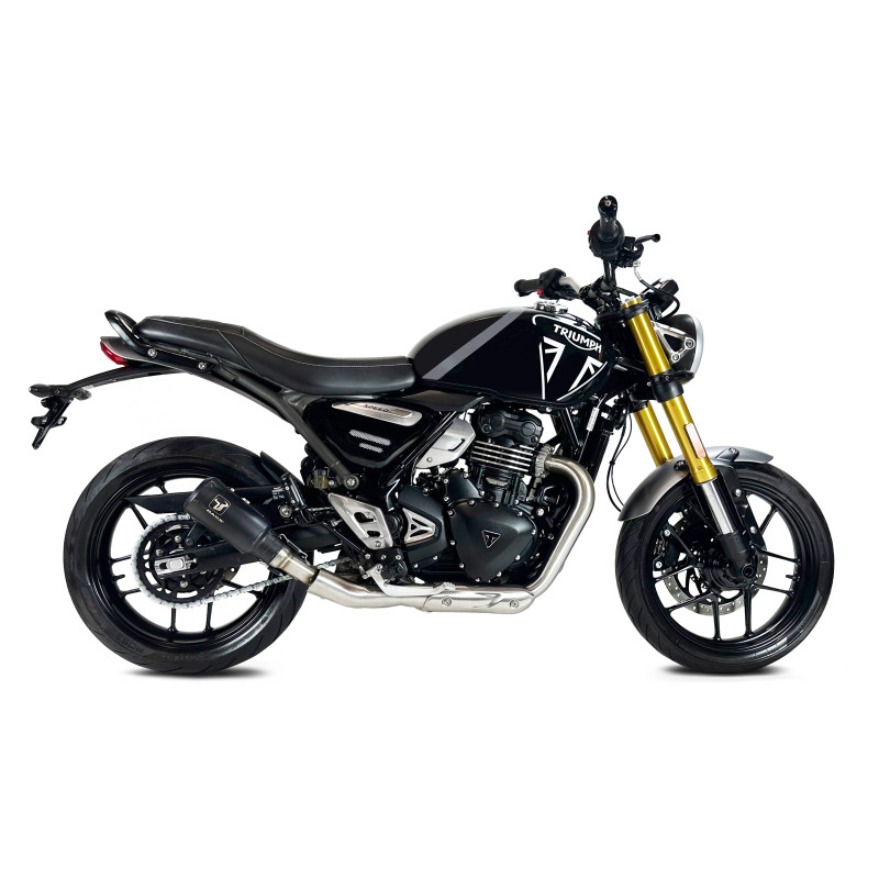 IXRace Uitlaat MK2 Series | Zwart | Triumph Scrambler 400 X & Speed 400