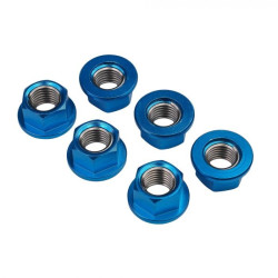 Bike-It Tandwiel Moeren 6 stuks - Blauw