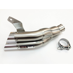 IXIL Uitlaat Dual Hyperlow L2X | Zilver | Suzuki SFV650 Gladius