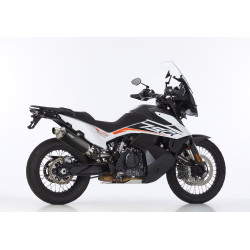 Shark Uitlaat Trophy | Zwart/Zilver | Husqvarna 901 Norden & KTM 790 Adventure R & 790/890 Adventure & 890 Adventure R & 890 SMT